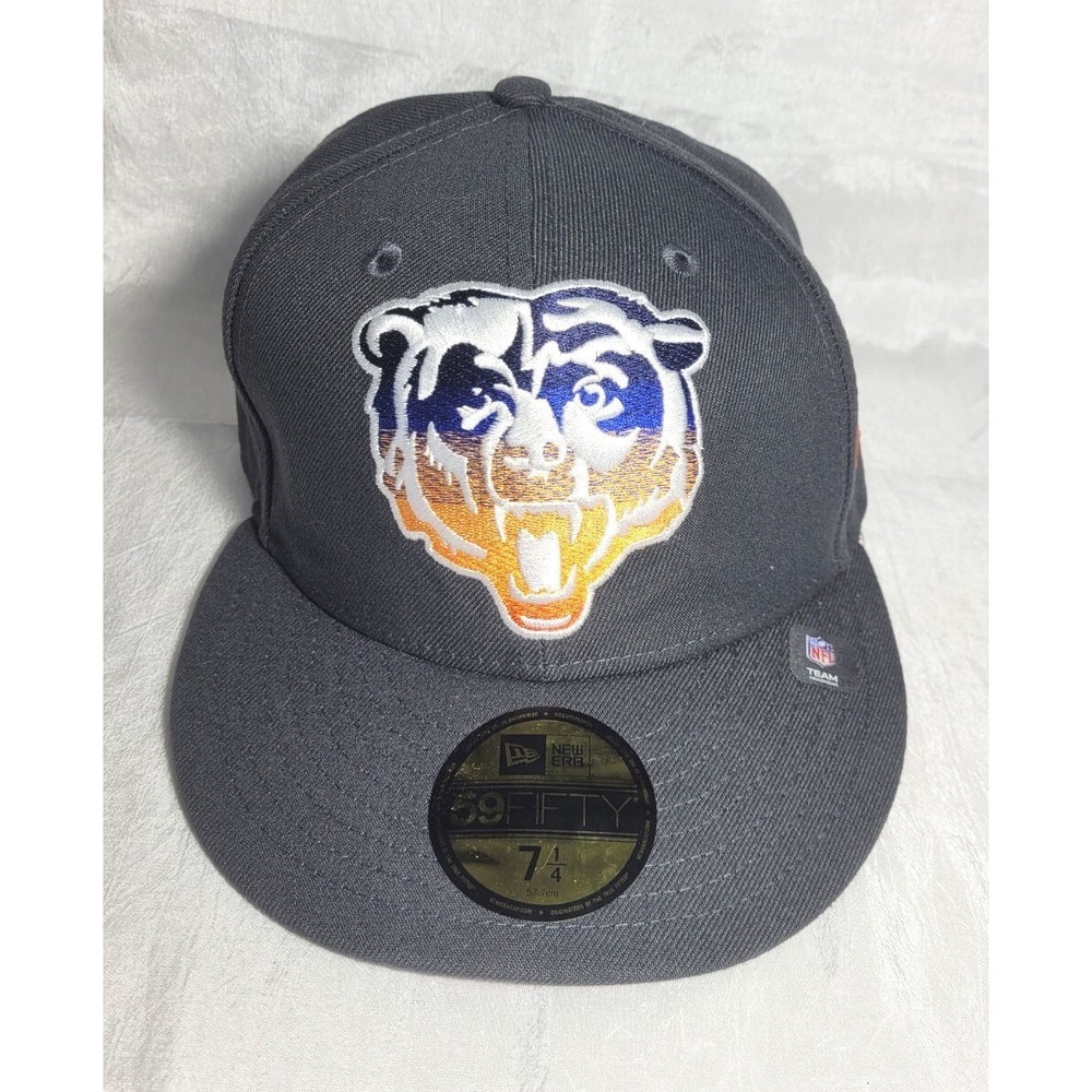 New Era Men's NFL‎ 59FIFTY Embroidered Fitted Hat - Graphite Chicago Cubs 7 1/4